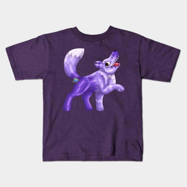 Mallowolf: Purple Kids T-Shirt by spyroid101